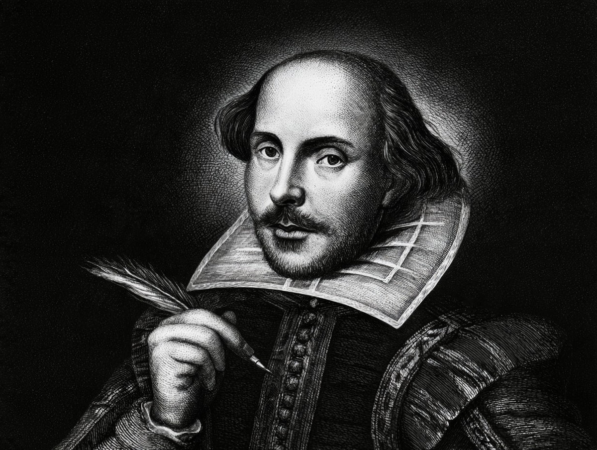Œuvre complète du poster shakespeare à la plume noir et blanc, vue fidèle de l’illustration